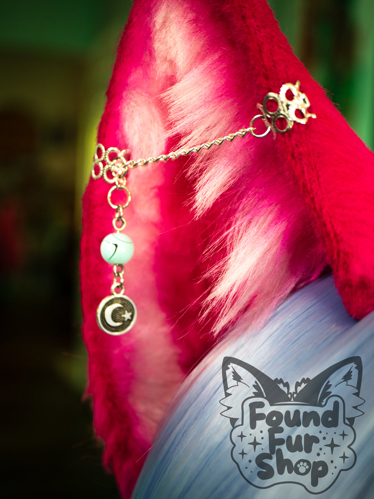 "Feyre" - Bright Pink and White Cat Ears