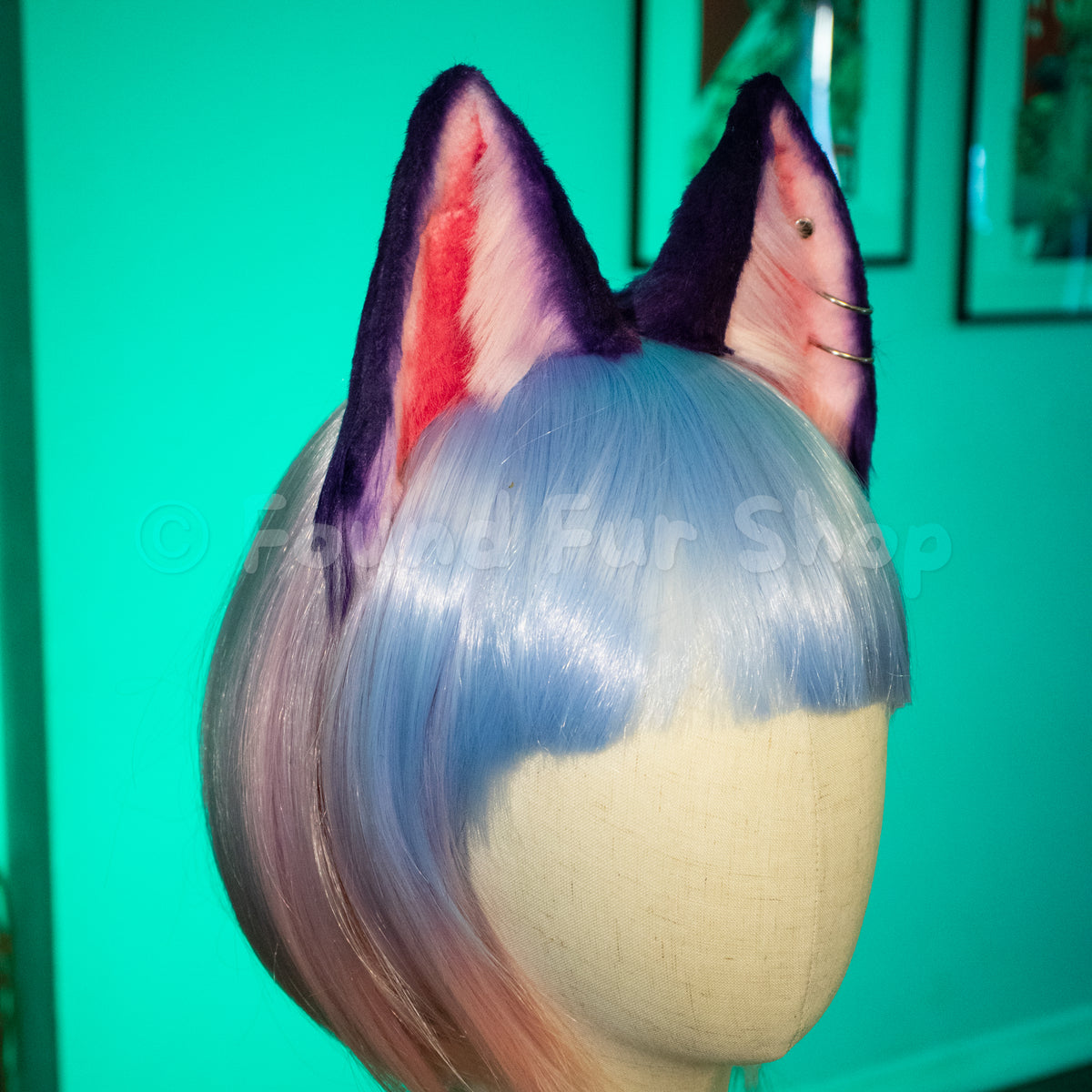 "Rae" - Purple and Pink Cat Ears
