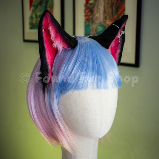 "Zara" - Black and Pink Cat Ears