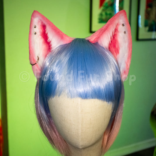 "Imogen" - Light Pink and White Cat Ears