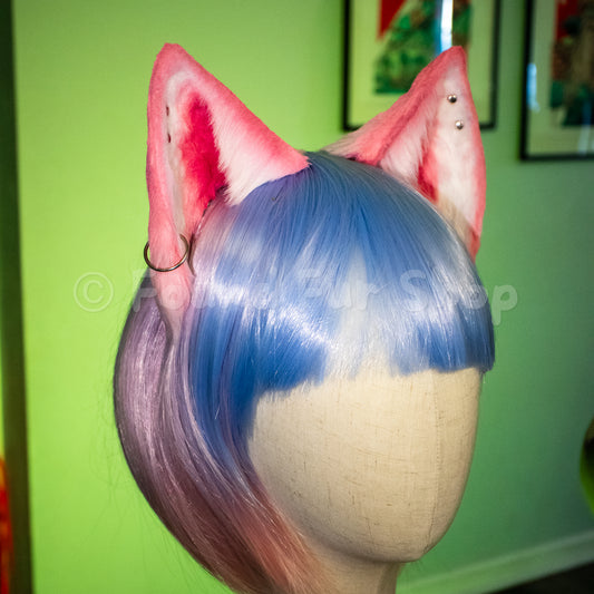 "Imogen" - Light Pink and White Cat Ears
