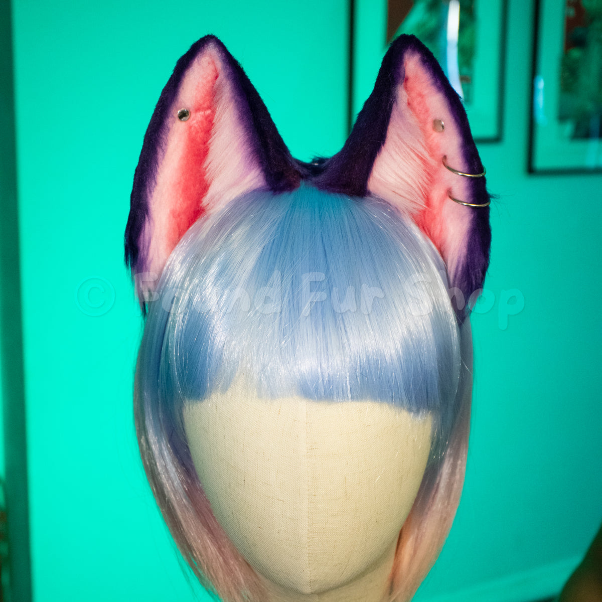 "Rae" - Purple and Pink Cat Ears