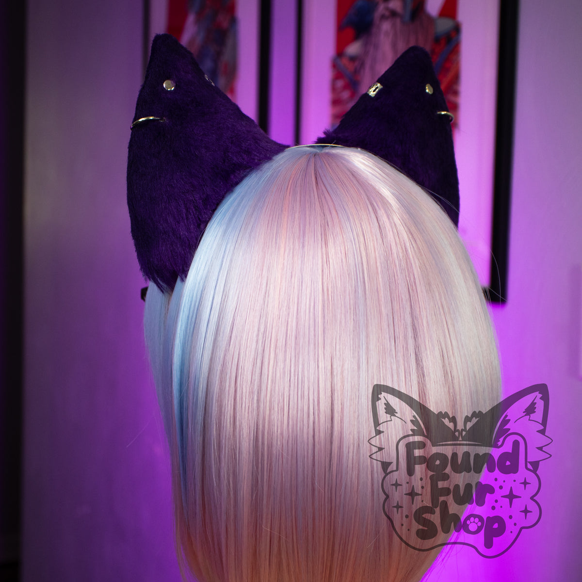 "Rae" - Purple and Pink Cat Ears